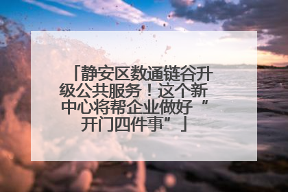 静安区数通链谷升级公共服务！这个新中心将帮企业做好“开门四件事”