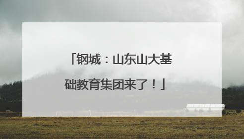 钢城：山东山大基础教育集团来了！