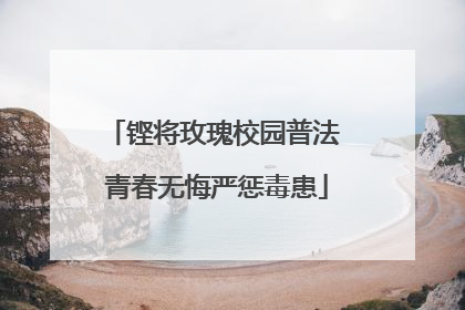 铿将玫瑰校园普法 青春无悔严惩毒患