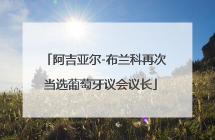 阿吉亚尔-布兰科再次当选葡萄牙议会议长