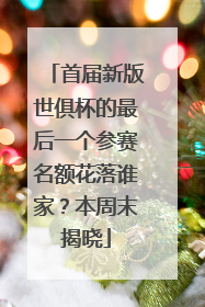首届新版世俱杯的最后一个参赛名额花落谁家？本周末揭晓