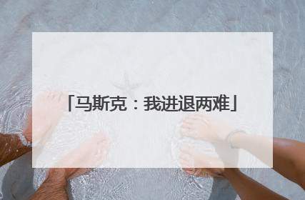 马斯克：我进退两难