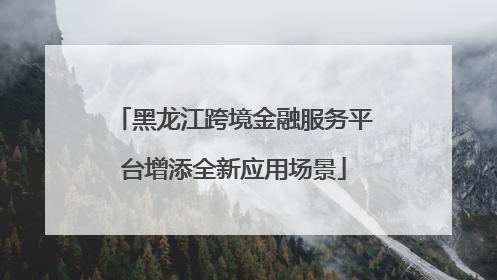 黑龙江跨境金融服务平台增添全新应用场景