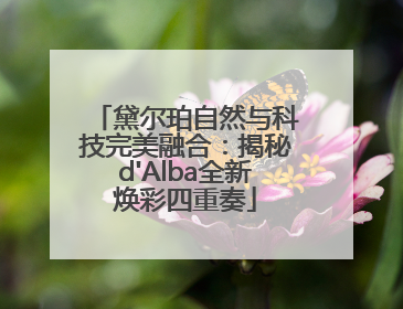 黛尔珀自然与科技完美融合：揭秘d'Alba全新焕彩四重奏