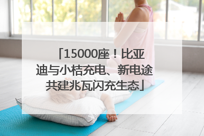 15000座！比亚迪与小桔充电、新电途共建兆瓦闪充生态