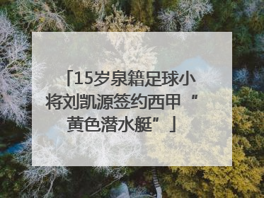 15岁泉籍足球小将刘凯源签约西甲“黄色潜水艇”