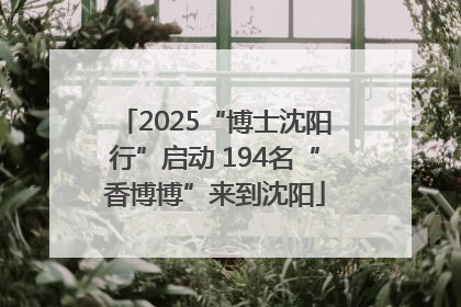 2025“博士沈阳行”启动 194名“香博博”来到沈阳
