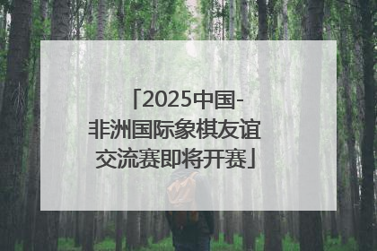 2025中国-非洲国际象棋友谊交流赛即将开赛