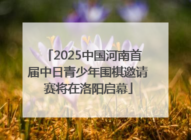 2025中国河南首届中日青少年围棋邀请赛将在洛阳启幕