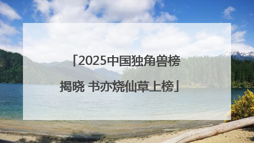 2025中国独角兽榜揭晓 书亦烧仙草上榜