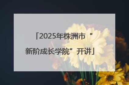 2025年株洲市“新阶成长学院”开讲