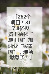 262个项目！317.8亿投资！德化“施工图”加速变“实景图”，现场燃爆了！