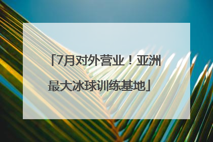 7月对外营业！亚洲最大冰球训练基地