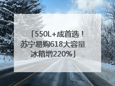 550L+成首选！苏宁易购618大容量冰箱增220%