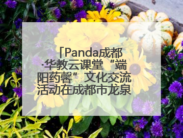 Panda成都·华教云课堂“端阳药馨”文化交流活动在成都市龙泉驿区举行